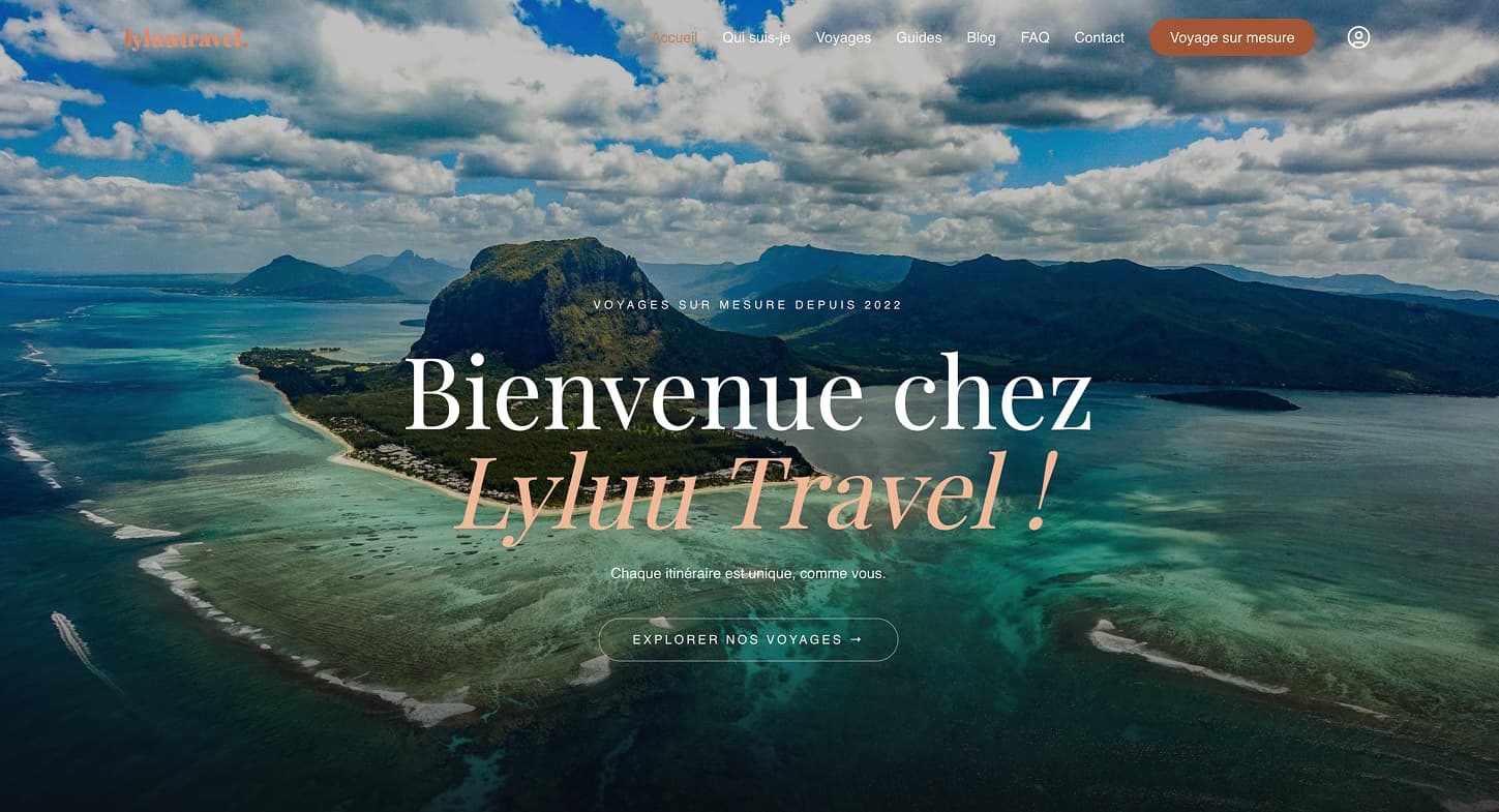 Lyluu Travel - interface